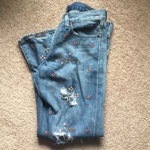 Embroidered lucky brand jeans